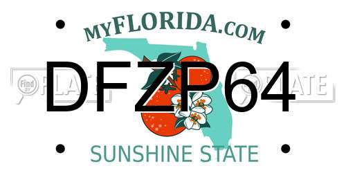 DFZP64 Florida License Plate