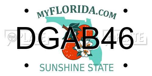 DGAB46 Florida License Plate