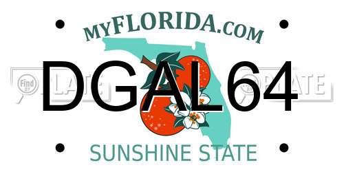 DGAL64 Florida License Plate