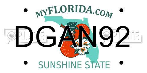 DGAN92 Florida License Plate