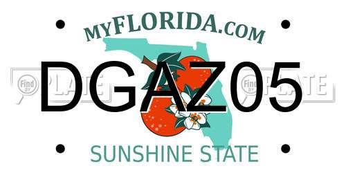 DGAZ05 Florida License Plate