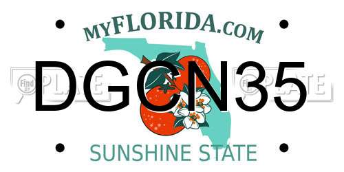 DGCN35 Florida License Plate