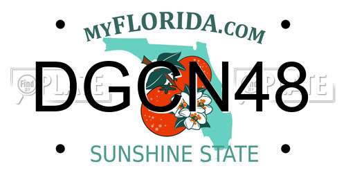 DGCN48 Florida License Plate