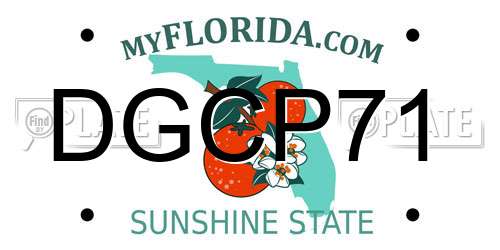 DGCP71 Florida License Plate