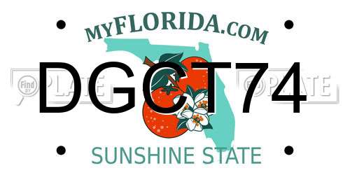 DGCT74 Florida License Plate
