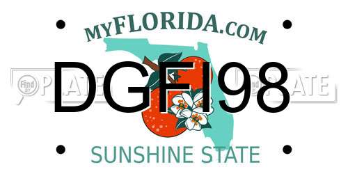 DGFI98 Florida License Plate