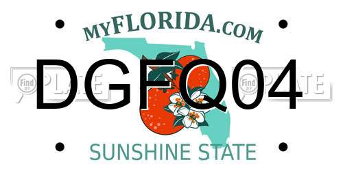 DGFQ04 Florida License Plate