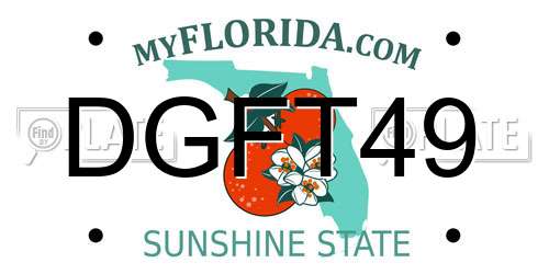 DGFT49 Florida License Plate