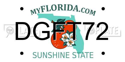 DGFT72 Florida License Plate