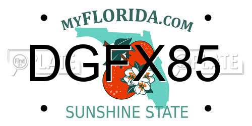 DGFX85 Florida License Plate