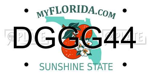 DGGG44 Florida License Plate