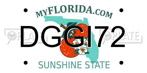 DGGI72 Florida License Plate