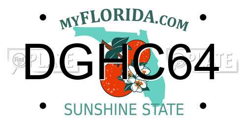 DGHC64 Florida License Plate