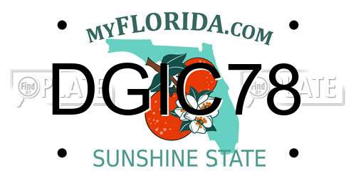 DGIC78 Florida License Plate