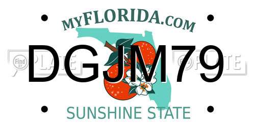 DGJM79 Florida License Plate