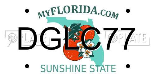 DGLC77 Florida License Plate