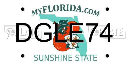 DGLE74 Florida License Plate