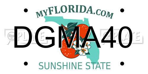 DGMA40 Florida License Plate