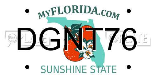 DGNT76 Florida License Plate