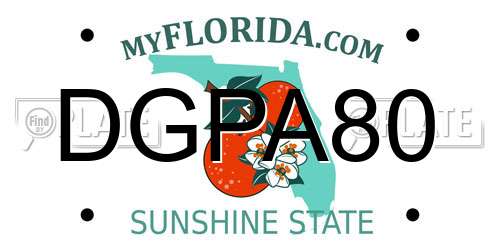 DGPA80 Florida License Plate