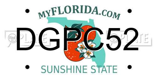 DGPC52 Florida License Plate