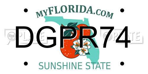 DGPR74 Florida License Plate
