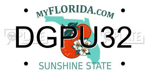 DGPU32 Florida License Plate
