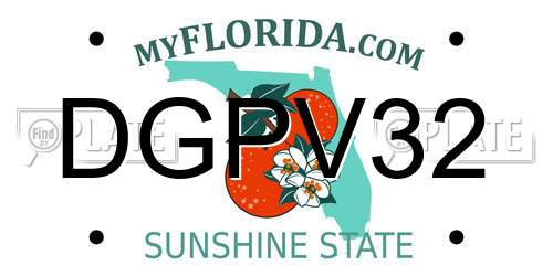 DGPV32 Florida License Plate