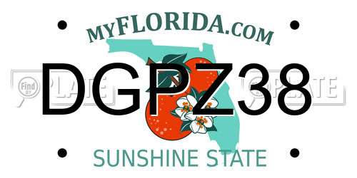 DGPZ38 Florida License Plate
