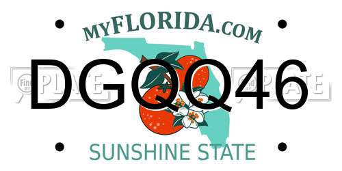 DGQQ46 Florida License Plate