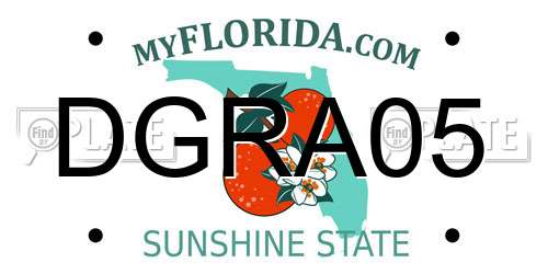 DGRA05 Florida License Plate