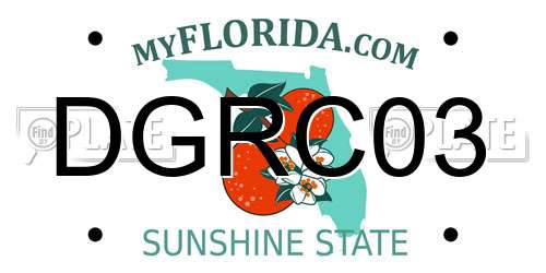 DGRC03 Florida License Plate