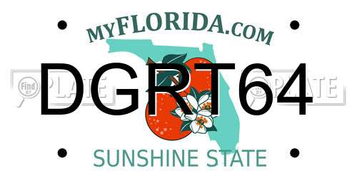 DGRT64 Florida License Plate