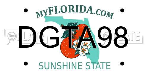 DGTA98 Florida License Plate