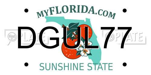 DGUL77 Florida License Plate