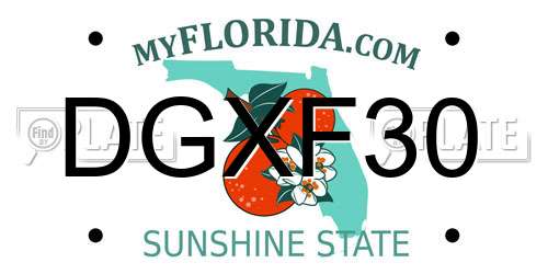 DGXF30 Florida License Plate