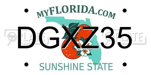 DGXZ35 Florida License Plate