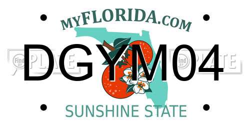 DGYM04 Florida License Plate