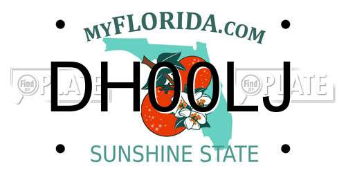 DH00LJ Florida License Plate