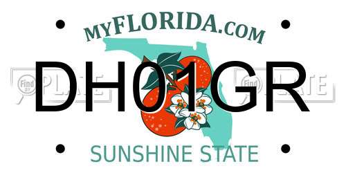 DH01GR Florida License Plate