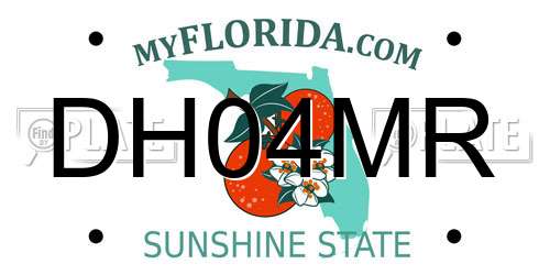 DH04MR Florida License Plate