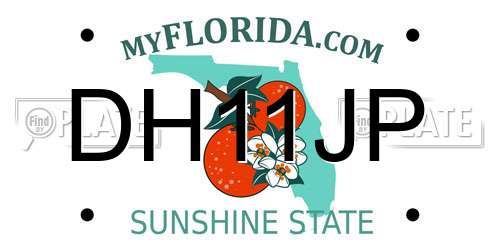 DH11JP Florida License Plate
