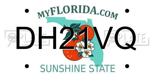 DH21VQ Florida License Plate