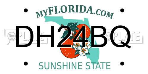 DH24BQ Florida License Plate