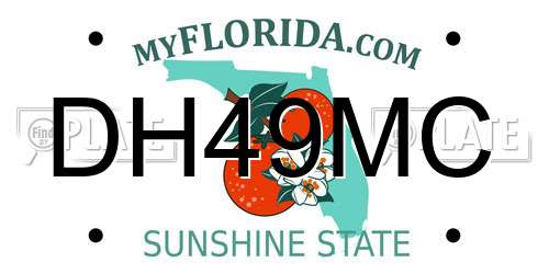 DH49MC Florida License Plate