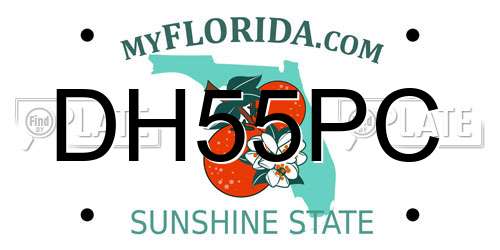 DH55PC Florida License Plate