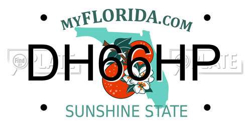 DH66HP Florida License Plate