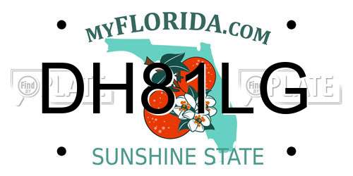 DH81LG Florida License Plate