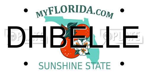 DHBELLE Florida License Plate