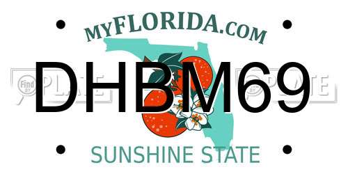 DHBM69 Florida License Plate